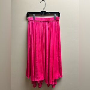 Anthropologie Bright Pink A-Line Skirt